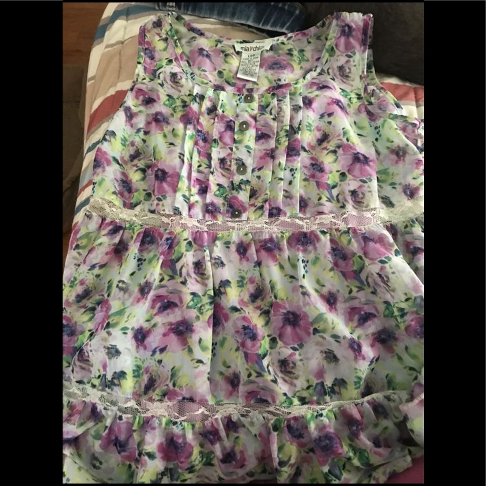 Girls Floral Tank Top